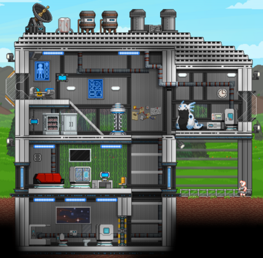 Laboratory of Vinalisj. Has a working Teleporter, healing bed, fridge and oven.
